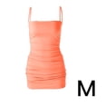 thumbnail image 1 of Vestido de verano sin mangas con cuello barco para mujer, vestido ajustado para club nocturno, naranja, M Methold AP1098-22B, 1 of 7