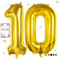 thumbnail image 1 of Simpame con forma de globo numérico, lámina dorada de 40 pulgadas para fiesta de cumpleaños, 1 of 9