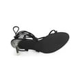 thumbnail image 5 of BLISSFUL STEP Women's Lace Up Open Toe Strappy Stiletto Heels Sandals, 5 of 7