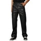 thumbnail image 4 of Pantalones de cuero sintético INSPIRE CHIC para hombres, ajuste slim, estilo hip hop punk 36 Negro, 4 of 6