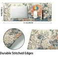 thumbnail image 2 of Japanese Aesthetic Floral Gaming Mouse Pad - XL Vintage Orange White Flowers, Extended Large Mat, Non-Slip Rubber Base, Stitched Edge, Long Keyboard Pad for Computer, 31.5x11.8 Inch, 2 of 6