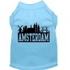 Pet Dog Cat Shirt Screen Printed, "Amsterdam Skyline"