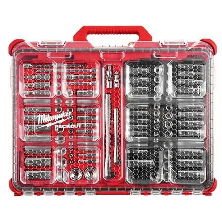 Milwaukee-48-22-9486 1/4in. And 3/8" 106pc Ratchet and Socket Set in PACKOUT - SAE And Metric