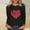 Black, variant on Pavied Couples Shirts Sweatshirt for Women Women's Fashionable Casual Valentine's Day Printed LOVE Round Neck Long Sleeve T Shirt Valentine'S Day Shirt Fall Outfits Dark Gray 3XL