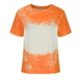 thumbnail image 4 of Pincandy Women's Summer Slim Loose Tiedye Crew Neck Short Sleeve T-Shirt Graphic Tees Shirts Short Sleeve Casual Basic Tops,Orange,S, 4 of 6