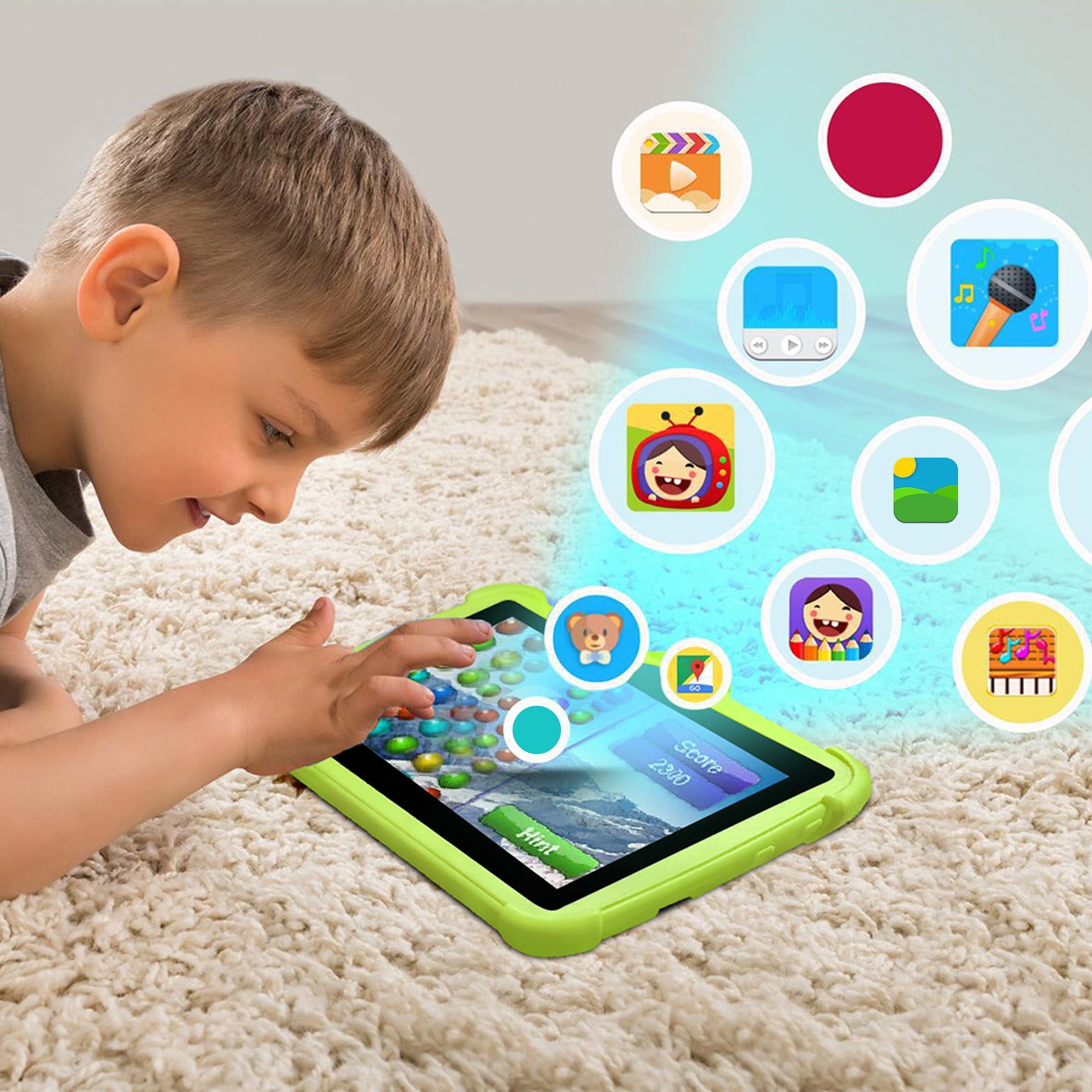 taicans 7-inch Children's Tablets Computer WiFi Bluetooth android Tablets Children's Early Education Learning Machine Parent-child Gift Machine Built-in Cameras