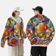 thumbnail image 4 of Fotbe Vibrant Picnic Food Spread Chaqueta con Protección Solar UPF 50+ para Hombre y Mujer, Camisa con Capucha y Bolsillos-Medium, 4 of 7