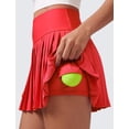 thumbnail image 5 of Falda CRZ YOGA Deportiva Plisada de Cintura Alta Roja XXS, 5 of 5
