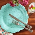thumbnail image 2 of The Pioneer Woman Juliette Melamine Dinner Plate, Teal, 10.7", 2 of 6