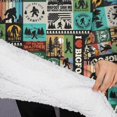 thumbnail image 3 of Oversized Wearable Blanket Hoodie,Multicolor Bigfoot and Text Pattern Sherpa Blanket Hoodie with Super Pockets,Super Warm Fuzzy Pullover for Women & Men, 3 of 6