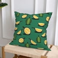 thumbnail image 6 of Throw Pillow Covers, Cute Durian Forest Green Soft Square Pillow Cases with Invisible Zipper for Couch Bed Sofa, Farmhouse Fall Home Decor 18"x18", 6 of 7