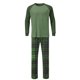 thumbnail image 5 of Conjunto de pijama informal de estilo masculino, camisa de manga larga con cuello redondo y cordón en la cintura, pantalones largos holgados, conjuntos para el hogar, pantalones cortos de manga corta, 5 of 7