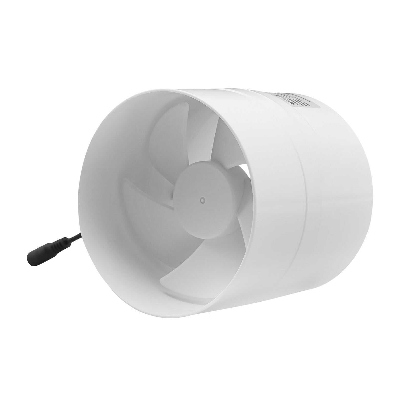 ToppiJoy 12V Inline Duct Fan Exhaust Blower for Indoor Waterproof Air Ventilation Booster Air Cooling Vent Fan for Kitchen Bathroom Garage White (110mm)