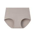 thumbnail image 2 of Womens Cotton High Waisted Underwear Full Coverage Panties Ladies Briefs Coffee XL, 2 of 7