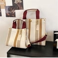thumbnail image 6 of CoCopeaunt Tote Bag Hobo Bag for Women Canvas Shoulder Bag Chic Crossbody Bag Satchel Large Handbag Color Contarst Stripe, 6 of 6