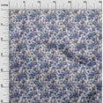 thumbnail image 3 of oneOone Polyester Spandex Medium Blue Fabric Florals Craft Projects Decor Fabric Printed By The Yard 56 Inch Wide, 3 of 5