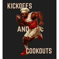 thumbnail image 5 of Kickoffs & Cookouts American Football Adult Black Long Sleeve Hoodie-Small, 5 of 6