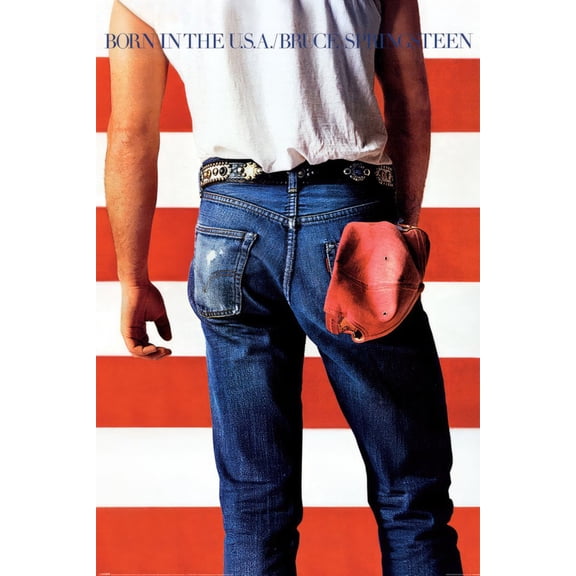 Bruce Springsteen - Music Poster (Born In The U.S.A. - Album Cover) (The Boss) (Size: 24" x 36")