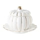 thumbnail image 1 of EeaseMX Juego de cuenco de arroz con forma de calabaza, plato doble de cerámica para cocina con tapa (blanco), 1 of 7