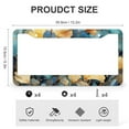 thumbnail image 3 of Ginkgo Leaf in The Style of Gold And Cyan License Plate Frames 2 Pieces Modern Simple Style Licenses Plates Frames Front Licenses Plate Covers Car Tag Frame Fits All Car Metal License Plate Frame, 3 of 6