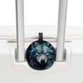thumbnail image 3 of Wolf 2pcs PU Leather Round Bag Tags with Privacy Cover and Name ID Tag - Suitcase Tags for Travel Luggage, Handbags, Backpacks, School Bags, 3 of 6