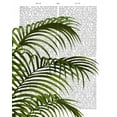 thumbnail image 2 of Fab Funky 26x32 Black Ornate Wood Framed with Double Matting Museum Art Print Titled - Palm Leaf 1, Green On White, 2 of 4