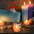 thumbnail image 3 of TOPCHANCES Remote Control Tea Lights, Flickering Flameless Tea Lights Battery Operated, for Home Wedding Decor and Seasonal Celebration, 6 Pack, Yellow Light, Dia 2.15'', H 1.5'', 3 of 11