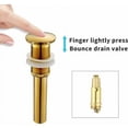 thumbnail image 2 of Desagüe y Accesorios para Lavabo y Fregadero, Desagüe para Fregadero Pop-Up Retro Sin Rebosadero en Latón Bronceado Válvula Desagüe Universal para Fregadero Sifón para Lavabo, Dorado, 2 of 5