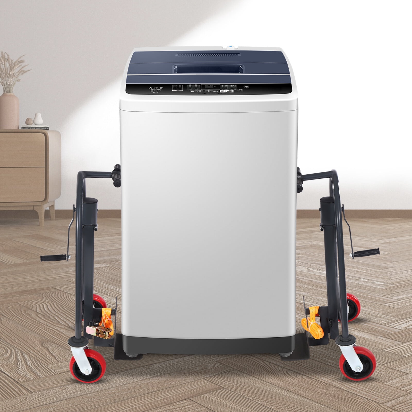 Heavy-Duty Furniture Mover - 4 Wheels(6in Diameter), 11.8in Lift Height - 190in Nylon Straps, Suitable for Office/Warehousing/Logistics/Furniture Store Use
