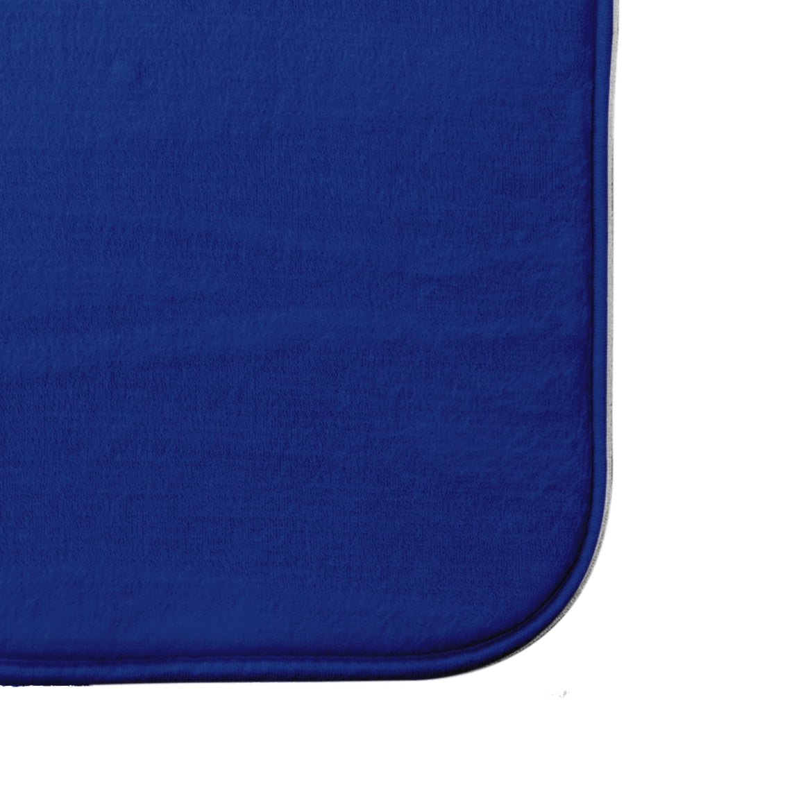 Simply Daisy 34" x 21" Plush Microfiber Blue Football Bath Mat