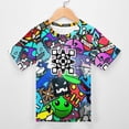 thumbnail image 3 of Geometry Dash Children's T-Shirt Short Sleeve T-Shirt Breathable Summer Tee Shirt for Boys Girls 160CM, 3 of 8