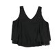 thumbnail image 1 of bar III Blusa de punto con dobladillo con volantes para mujer, negro, extra pequeña, 1 of 2