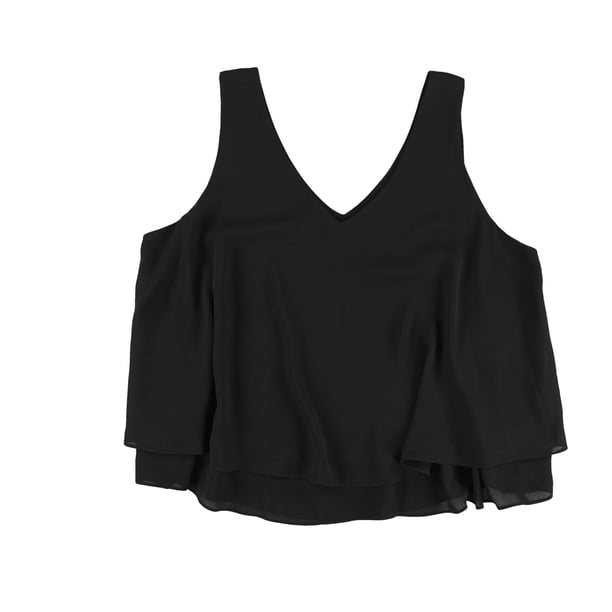Blusa de punto bar III con dobladillo con volantes para mujer negro pequeña