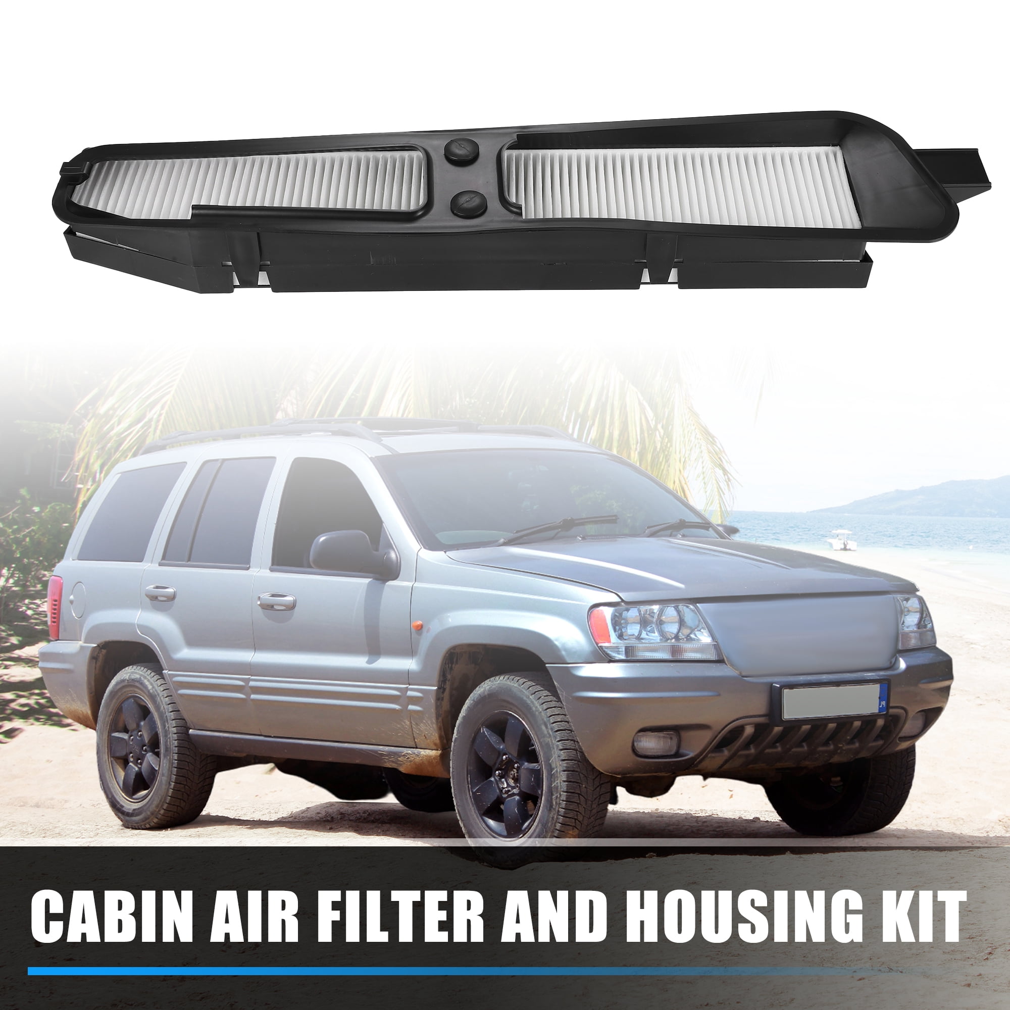 Unique Bargains Car Cabin Air Filter and Housing Kit for Jeep Grand Cherokee 1999-2010