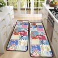 thumbnail image 4 of Kitchen Rugs Sets Of 2,Patchwork Pioneer Flower Anti Fatigue Kitchen Mat Rugs Non Slip Washable,Decorative Kitchen Floor Mats for Kitchen,Sink,Laundry,17"x47"+17"x47", 4 of 5