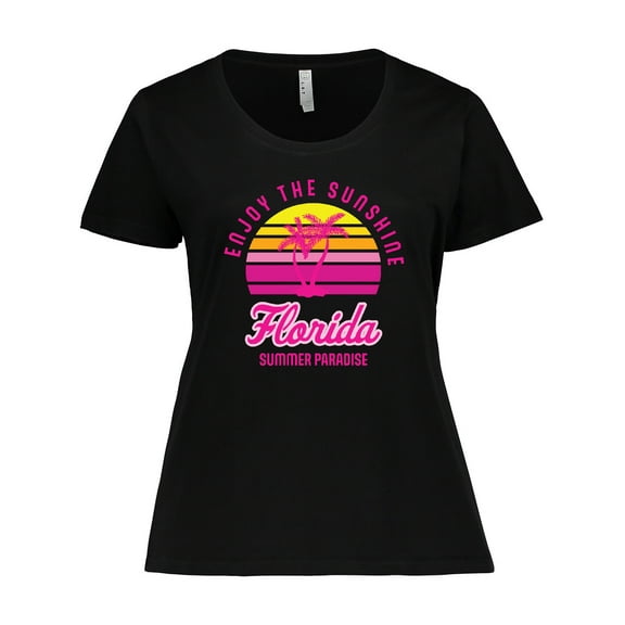 Inktastic Enjoy The Sunshine Florida Summer Paradise Women's Plus Size T-Shirt
