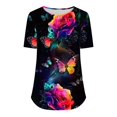 thumbnail image 6 of Work Out Shirts Gym Loose Crop Athletic Tops Women 3X Womens Summer Tops Casual Short Sleeve Tunic Tops for Women 2025, 6 of 6