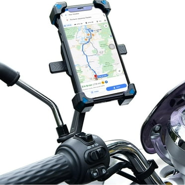 Motorcycle Phone Mount, Quick Release Motorbike Phone Holder Anti Shake Moped Scooter Rearview Mirror Holder
