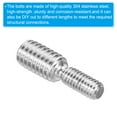 thumbnail image 4 of Unique Bargains M4x0.7 à M6x1 Vis à Double Extrémité en Acier Inoxydable 304 Réducteur Adaptateur 20mm Long 10 Pcs, 4 of 5
