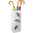 thumbnail image 1 of Metal Umbrella Stand Rack  Square Umbrella Holder  6.3” x 6.3” x 16.5”  Black, 1 of 6