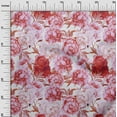 thumbnail image 3 of oneOone Polyester Spandex Red Fabric Floral Dress Material Fabric Print Fabric By The Yard 56 Inch Wide-BI, 3 of 6