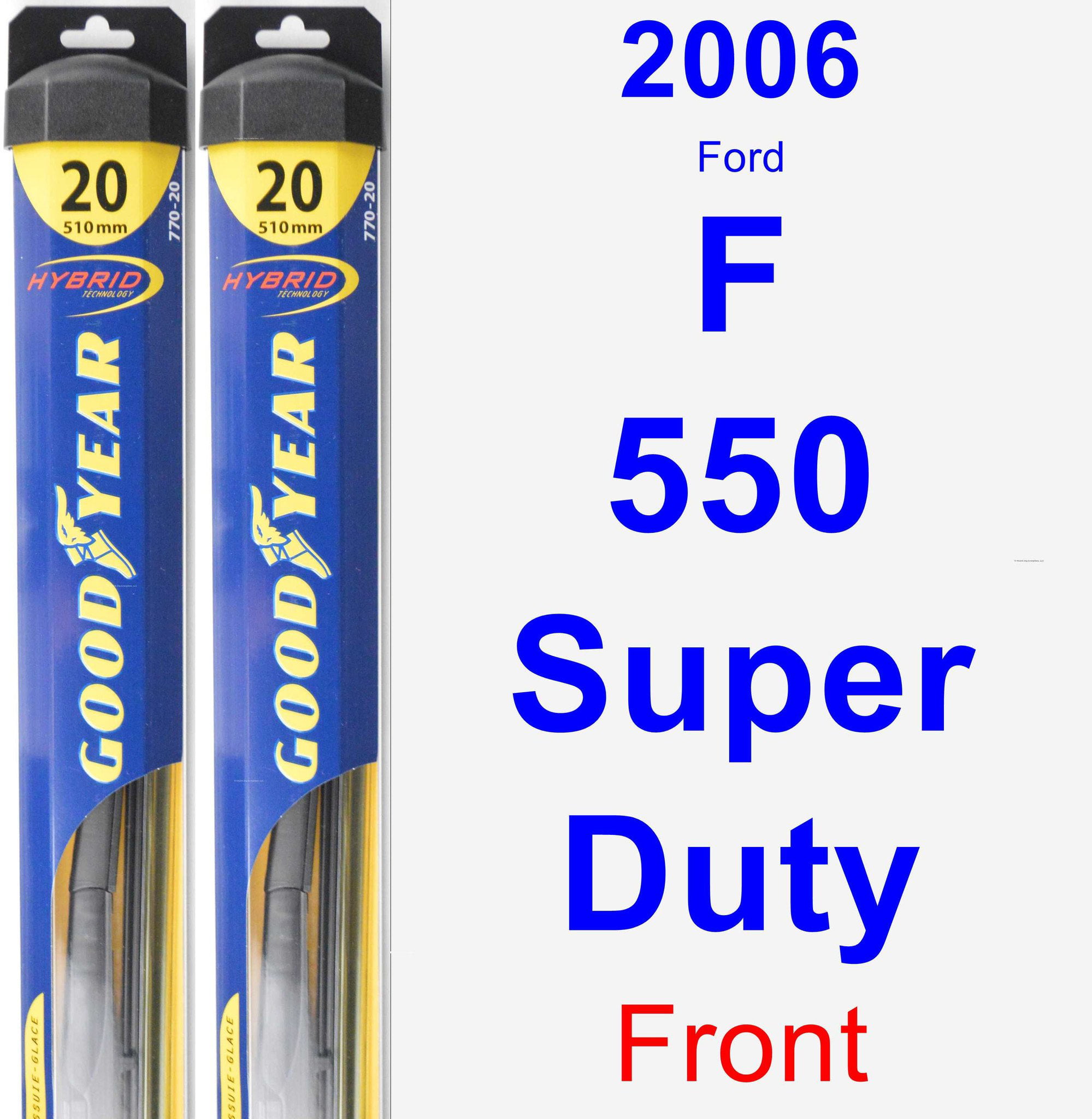 2006 Ford F-550 Super Duty Wiper Blade Set/Kit (Front) (2 Blades) - Hybrid  