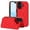 Red, variant on Allytechgroup Flip Wallet Case for iPhone 17 with Card Slots, Premium PU Leather [RFID Blocking] [Double Magnetic Button] Kickstand Shell, Shockproof Anti-Fall Protective Case, Red