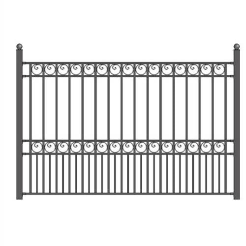 Aleko DIY Steel Iron Wrought High Quality Ornamental Fence Paris Style 5.5 x 5 Ft by ALEKO