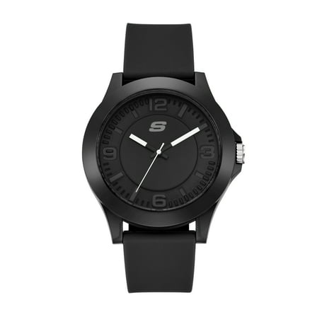 Skechers Men's Rosencrans Analog Black Silicone Watch