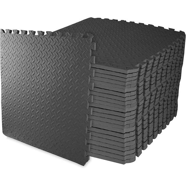 Puzzle Exercise Mat with EVA Foam Interlocking Tiles for MMA Exercise Gymnastics and Home Gym Protective Flooring Thick Square Feet