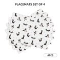 thumbnail image 3 of Placemats Set of 4, Yoga dogs funny Boston terrier Place mats for Dining Table Indoor/Outdoor, Cute Heat Resistant Washable Table Mats(18" x 12"), 3 of 8