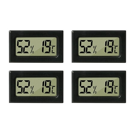 

Reduced！4pcs Home 2 In 1 Digital Hygrometer For Indoor Mini Measuring Tool