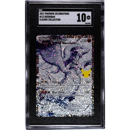 2021 Pokemon Celebrations #113 Reshiram Classic Collection SGC 10