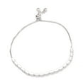 thumbnail image 2 of 3 pc Cubic Zirconia Oval Tennis Bracelet for Men Women Gift Slider Bracelets with Brass Findings Lead Free & Cadmium Free Real Platinum Plated Inner Diameter: 1-1/8~3-1/8 inch(3~8cm), 2 of 4